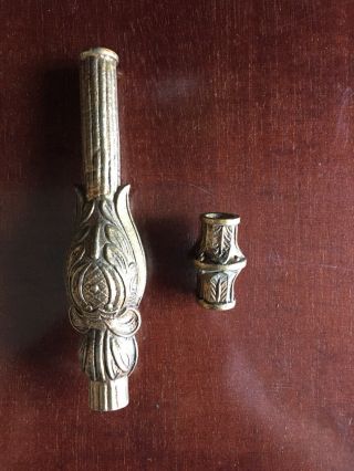 2 Vintage Solid Brass Ceiling Light Chandelier Column Body Parts 6 " & 1.  5” Spain
