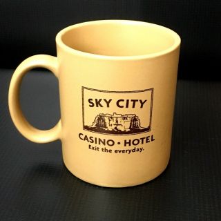 Sky City Casino Hotel Coffee Mug Cup Tan Brown Matte Mexico Southwest