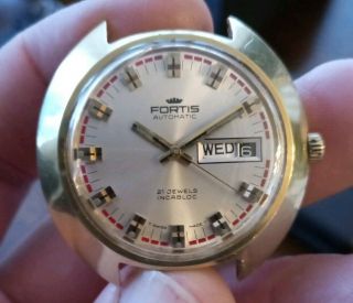 Vintage Fortis 21 Jewel Automatic Swiss Made Gents Watch.
