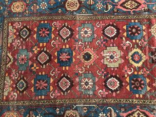 Antique Rug,  Hand Knotted Wool 4x6,  Ham Adan,  Design And Organic Dyed Color