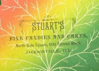 Victorian Die - Cut Leaf Trade Card Stuart 