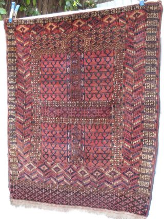 Antique Tekke Turkoman Carpet C.  1880 