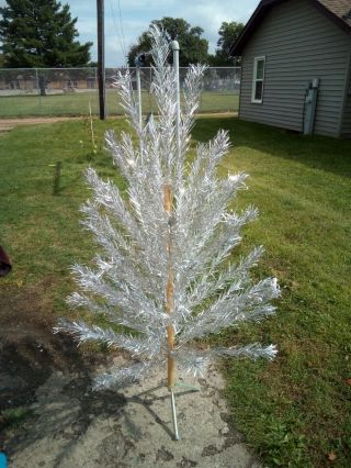 Vintage 6ft Stainless Aluminum Christmas Tree Specialty Co Manitowoc Wi Wis