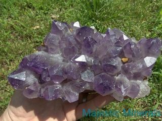 Rich Purple Color_huge Clear Amethyst Quartz Crystal Cluster Zambia / Africa