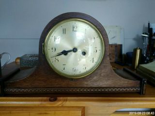 Vintage Napoleon Hat Mantle Clock