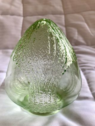 Antique Vintage Light Green Glass Lamp Globe Shade Fits A 2 3/4” Opening