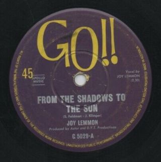 Joy Lemmon Rare 1966 Aust Only 7 " Oop Go Label Pop Single " From The Shadows "