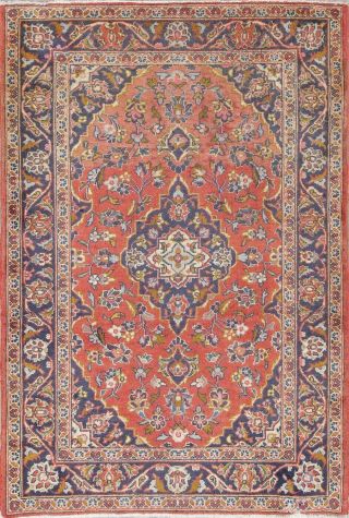 Vintage Floral Oriental Ardakan Medallion Area Rug Wool Hand - Knotted Red 3x5
