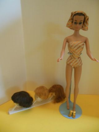 Vintage Barbie Fashion Queen With Outfit,  Shoes & Wigs