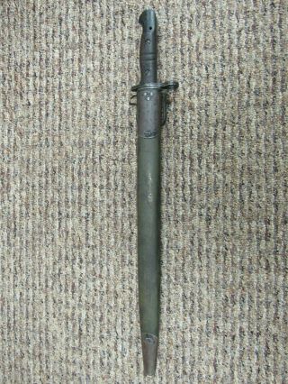 Wwi Us M - 1917 Winchester Trench Shotgun Bayonet And Scabbard Gi