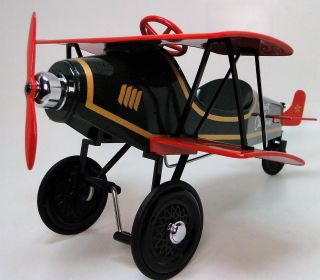 Christmas Pedal Car Ww2 Plane Ww1 Airplane Vintage Metal Collector Model Toy