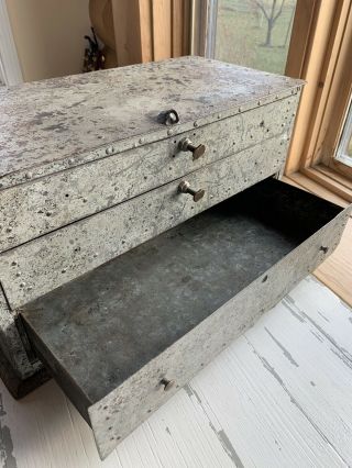 Vintage Industrial Metal Mechanic Drawer Tool Box Cabinet Chest