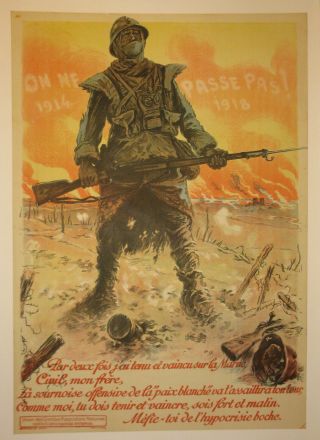 French Loan Bond Poster Linen First World War World War I 1918 Neumont