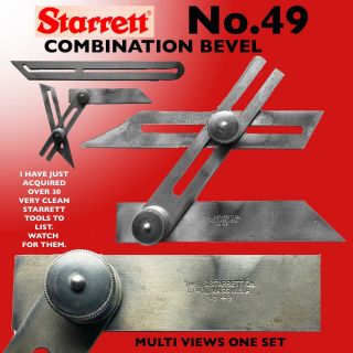 Starrett 49 Combination Bevel With 4 Sections Measures Any Angle