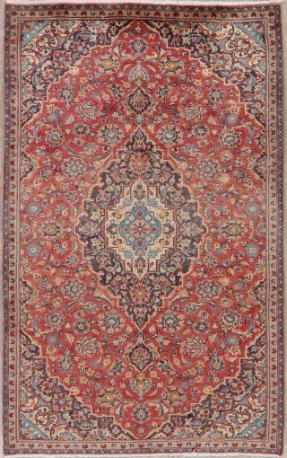 Vintage Floral Traditional Oriental Area Rug Wool Hand - Knotted Foyer Carpet 5x7