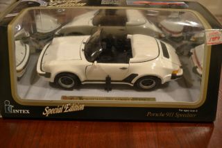 Vintage Intex Maisto White 1989 Porsche 911 Speedster 1:18 Scale Die Cast Nib