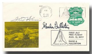 Shuttle Alt Flight Cover Handsigned Fred Haise,  Fullerton - 11h509