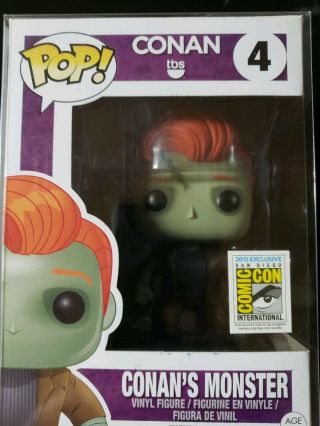 Conan Funko Pop Monster 2015 Sdcc Exclusive 4 With Protector