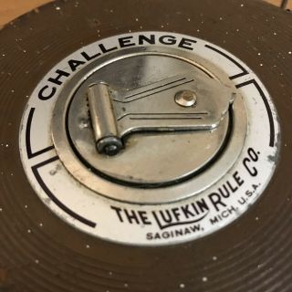 Vintage Lufkin Challenge 100 Ft.  Steel Diameter Tape Measure