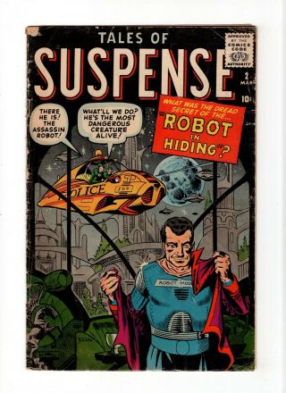 Tales Of Suspense 2 Vintage Marvel Atlas Comic Pre - Hero Horror Golden Age 10c