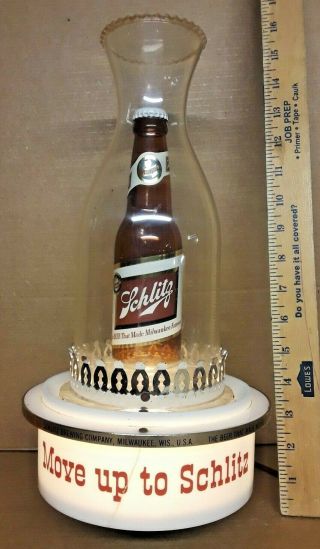 Vintage Schlitz Beer Bottle Sign 1959 Lighted Wall Sconce Light Milwaukee