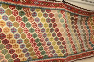 Serbian Balkan Sarkoy Pirot Kilim Carpet Rug Tribal bohemian Runner 75x28 
