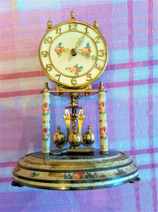 Vintage Kundo Anniversary Clock With Key and glass dome for repairs/ renovation 3