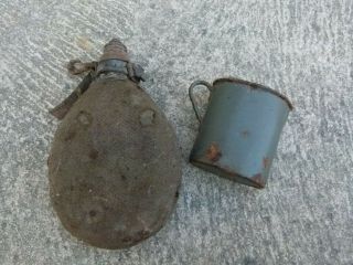 German Canteen And Cup Ww1 As In