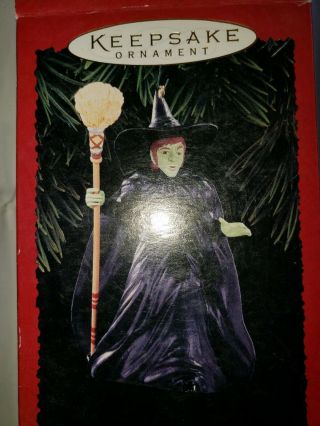 Vintage Hallmark Wizard Of Oz Christmas Ornament Nip 1996 Nip Wicked Witch Box
