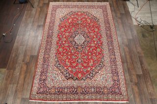 Vintage Hand Knotted Floral Red 8x12 Kaashaan Persian Oriental Area Rug Carpet 2