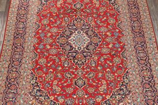 Vintage Hand Knotted Floral Red 8x12 Kaashaan Persian Oriental Area Rug Carpet 3