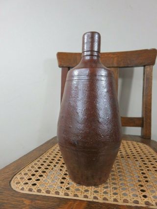 Vintage A.  Rangel R.  Pottery Stoneware Bottle From Olivera De Azemes Portugal