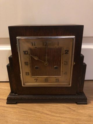 Vintage Wooden Mantle Clock Spares/repairs