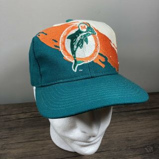 Vintage Miami Dolphins Logo Athletic Color Splash Snapback Hat Proline Vtg