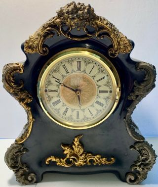 Vintage Waterbury Clock Company Mantel Clock Not Heavy Metal/cast Iron