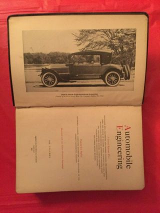 1922 Automobile Engineering " Motors - Engine Parts - Carburetors - Valves,  " Book Vol.  1