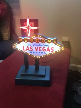 Vintage Las Vegas Sign Flashing Lights Great