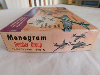 Vintage 1960 Monogram Bomber Group U.  S.  Air Force Forty Niner model kit P408 - 49 3