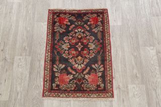 Vintage Floral Oriental Bakhtiari Area Rug Wool Hand - Knotted Charcoal Carpet 2x3 2