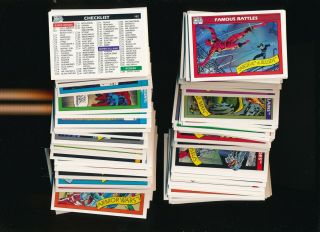 1990 Marvel Universe Comic Card Set 1 - 162 Pack Fresh With Checklist