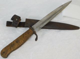 Vtg Wwi Wwii German Trench Boot Fighting Knife Dagger & Sheath