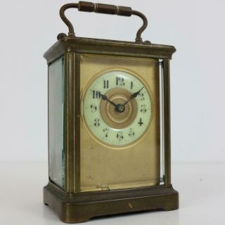 Antique French Carriage Clock With Gilt Masked Dial Restore Or Parts