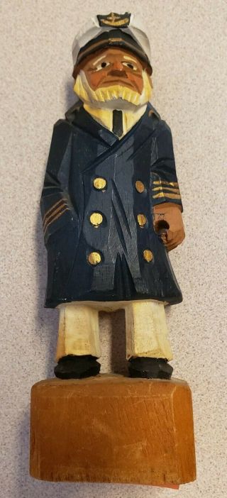 Vintage Wooden Hand Carved Sea Ship Captain Sailors Nautical Figurines 6 Inches