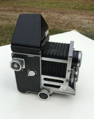Vintage Mamiyaflex W/porroflex View Finder Camera - Extra Set Of Lenses Boxed