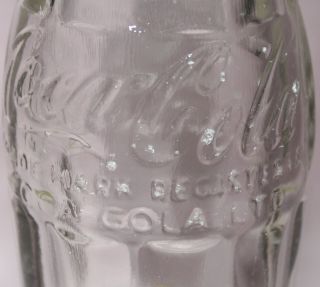 Rare/Vintage COCA - COLA / COKE Hobble Skirt BOTTLE - Clear 6 oz from Canada 1949 2