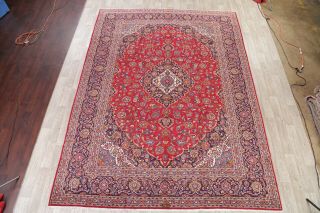 Traditional Oriental Floral Area - Rug Hand - Knotted Carpet 10 x 13 RUGS 2