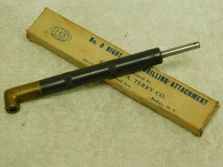 Vintage rare NIB GEORGE A.  TERRY CO.  No 0 right angle drilling attachment 2