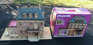 Vintage 1989 Playmobil 5300 Victorian Mansion Dollhouse Box