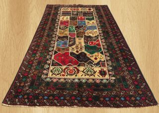 Hand Knotted Vintage Afghan Adras Khan Balouch Wool Area Rug 6.  5 X 3.  7