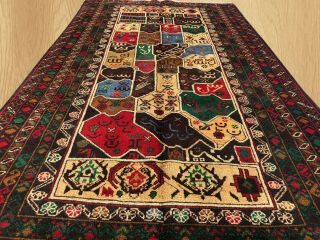 Hand Knotted Vintage Afghan Adras Khan Balouch Wool Area Rug 6.  5 x 3.  7 2